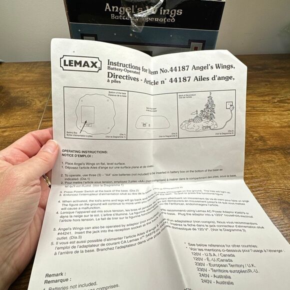 Lemax 2004 Angel’s Wings Lighted & Animated Accent Christmas Village Accent - Picture 13 of 13